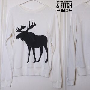 Abercrombie&Fitch logo graphic crew sweatshirt S